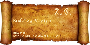 Knézy Vivien névjegykártya